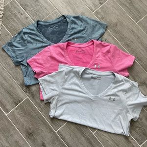Under armor workout top bundle pink and grey